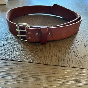 Source Unknown Brown Leather Belt Bag